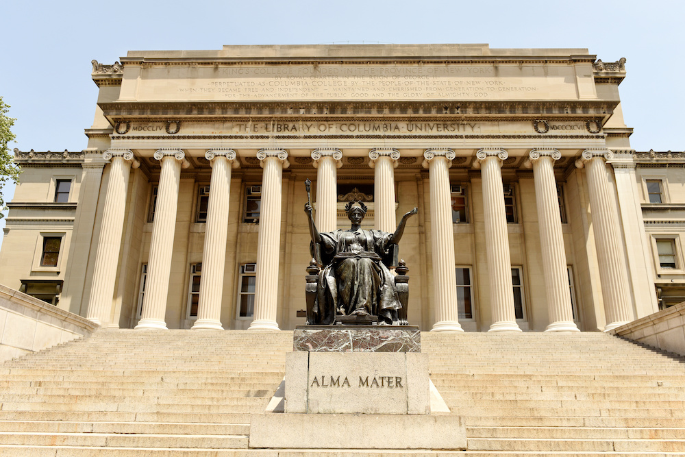 Ivy League Acceptance Rates - Alma Mater statue near the Columbia University library.