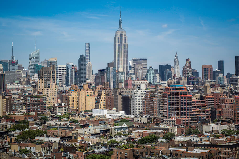 New York City skyline where New York University is located